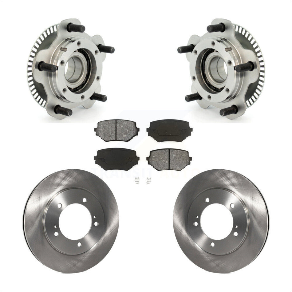 Front Hub Bearing Assembly With Disc Brake Rotors And Semi-Metallic Pads Kit For Suzuki XL-7 Grand Vitara KBB-105590