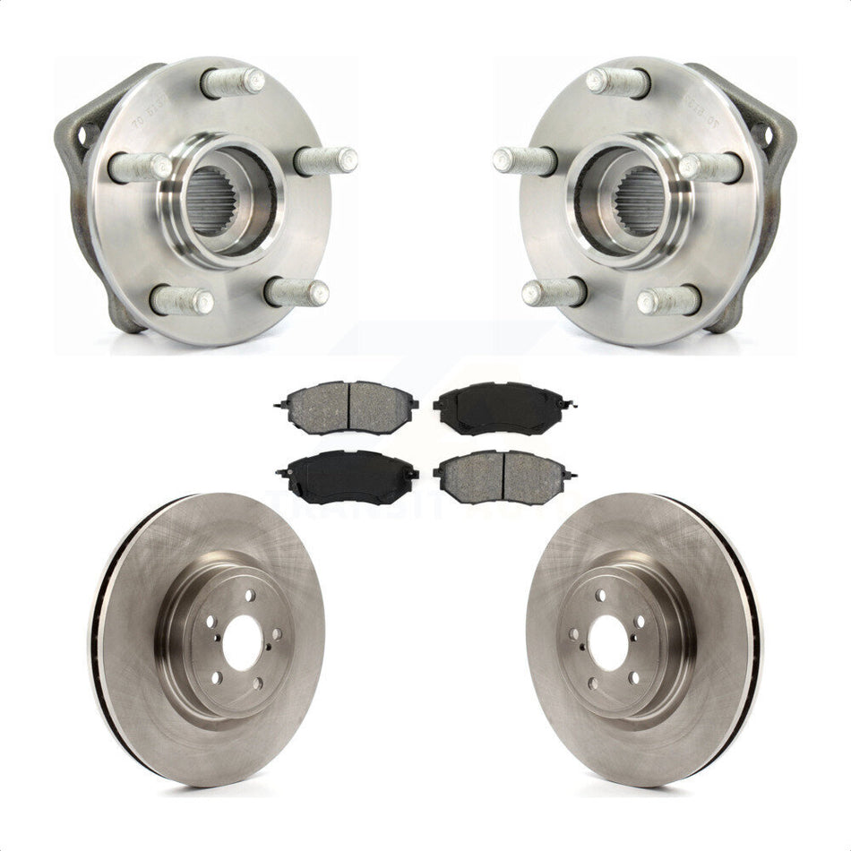 Front Hub Bearing Assembly With Disc Brake Rotors And Semi-Metallic Pads Kit For Subaru Outback Legacy Forester KBB-105633