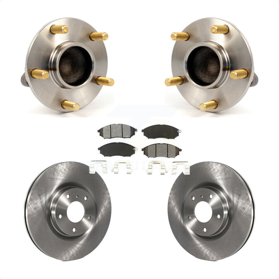 Front Hub Bearing Assembly With Disc Brake Rotors And Semi-Metallic Pads Kit For Infiniti G35 Nissan 350Z INFINITI KBB-105706