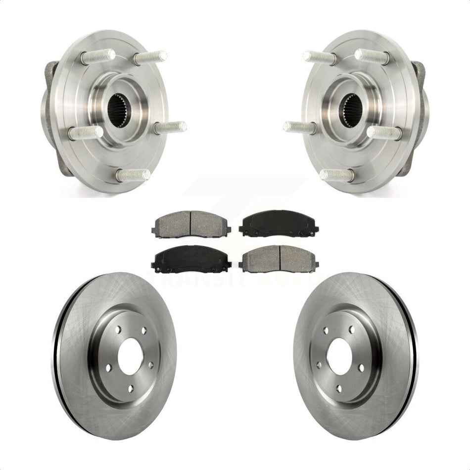 Front Hub Bearing Assembly With Disc Brake Rotors And Semi-Metallic Pads Kit For Dodge Journey KBB-105736