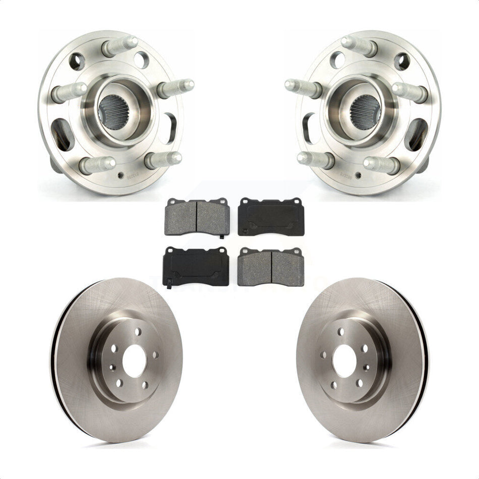 Front Hub Bearing Assembly With Disc Brake Rotors And Semi-Metallic Pads Kit For Cadillac XTS Buick Regal KBB-105739