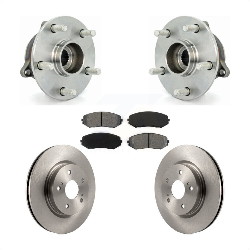 Front Hub Bearing Assembly With Disc Brake Rotors And Semi-Metallic Pads Kit For 2006-2013 Suzuki Grand Vitara KBB-105747