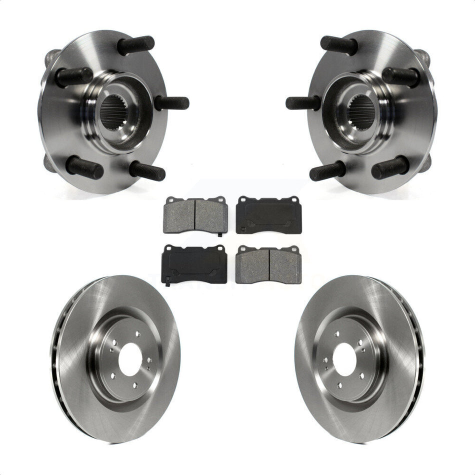 Front Hub Bearing Assembly With Disc Brake Rotors And Semi-Metallic Pads Kit For Mitsubishi Lancer KBB-105764