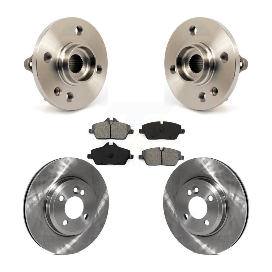 Front Hub Bearing Assembly With Disc Brake Rotors And Semi-Metallic Pads Kit For Mini Cooper KBB-105775