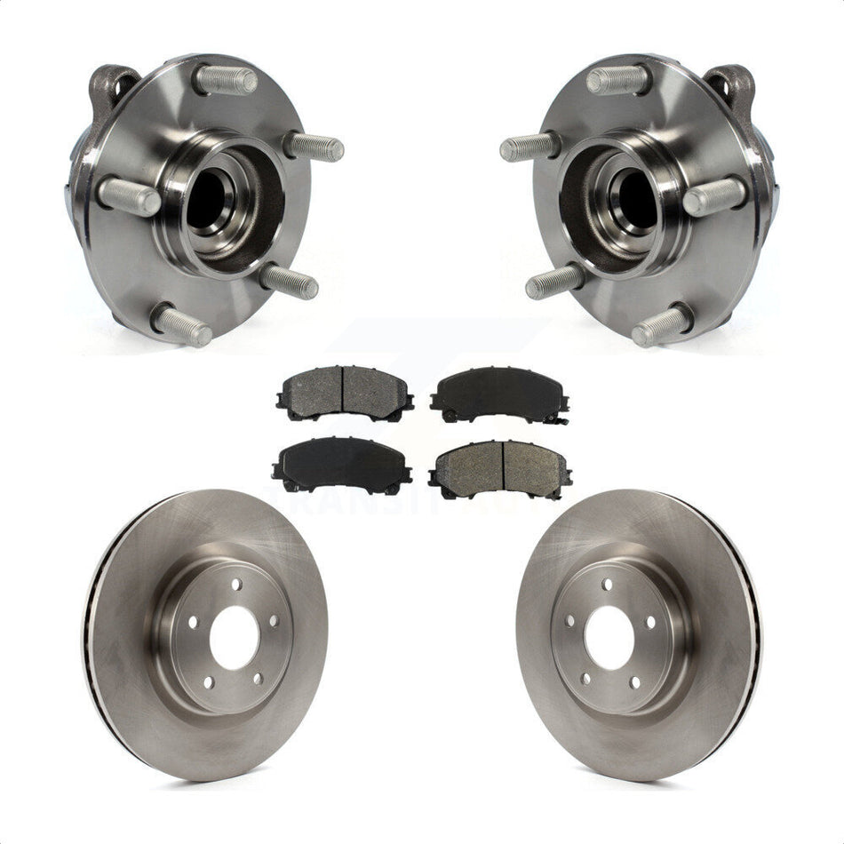 Front Hub Bearing Assembly With Disc Brake Rotors And Semi-Metallic Pads Kit For INFINITI Q50 QX50 Q60 KBB-105808
