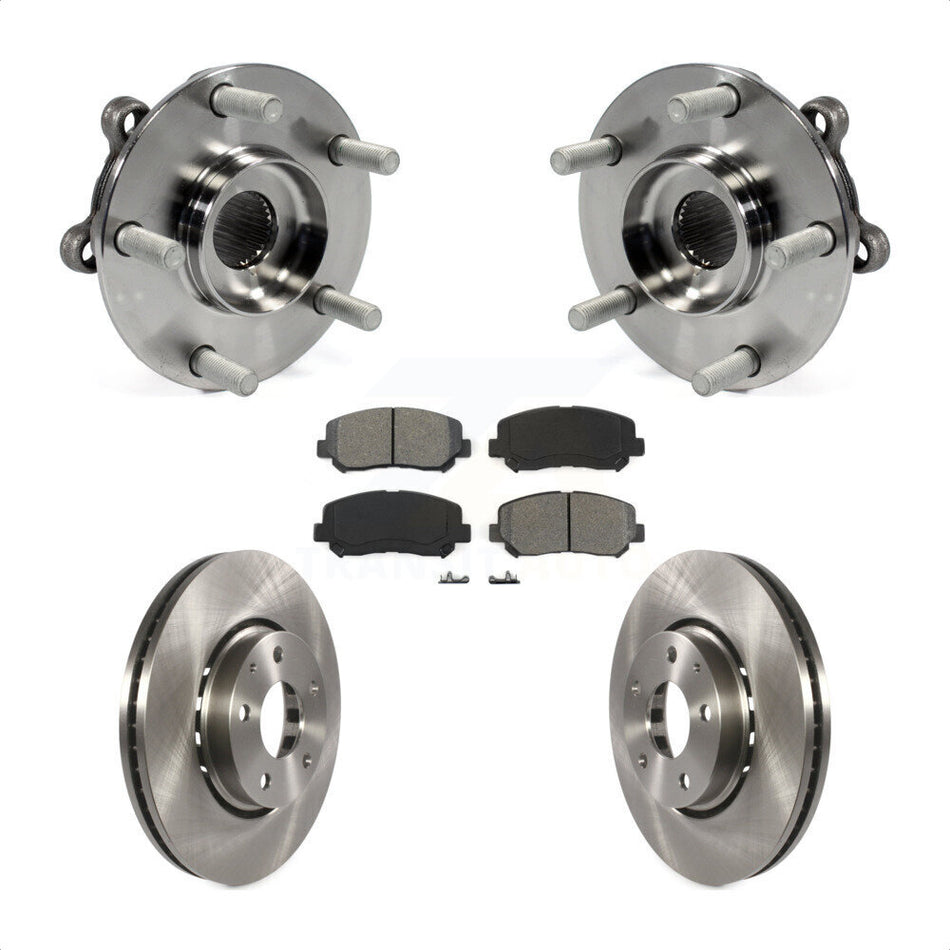Front Hub Bearing Assembly With Disc Brake Rotors And Semi-Metallic Pads Kit For Mazda CX-5 KBB-105825
