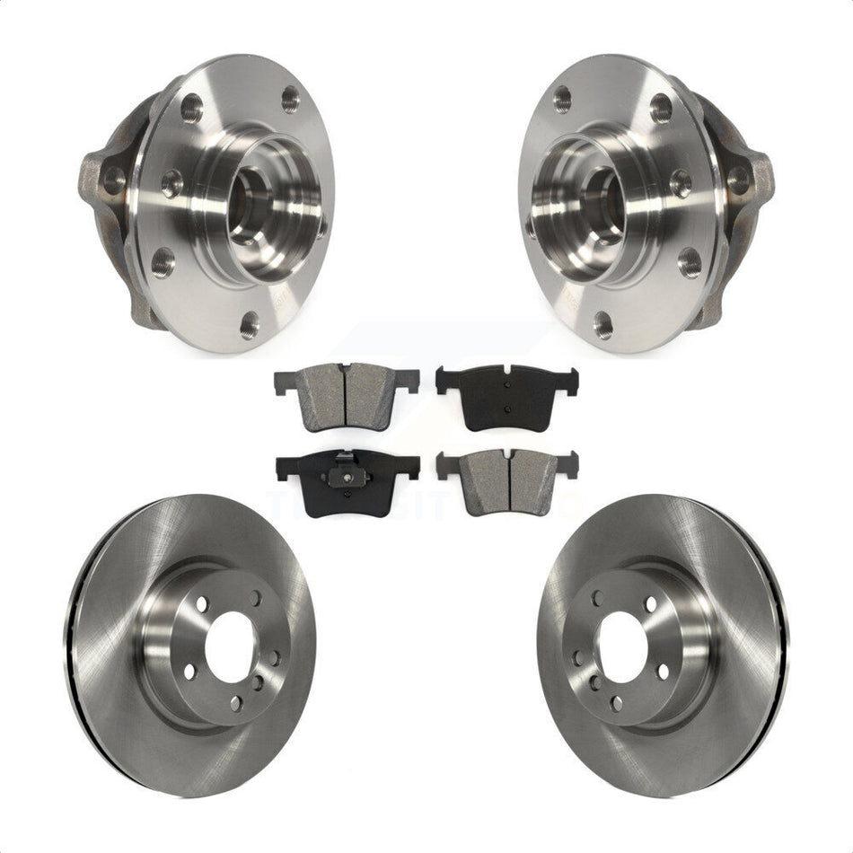 Front Hub Bearing Assembly With Disc Brake Rotors And Semi-Metallic Pads Kit For BMW X3 X4 KBB-105855