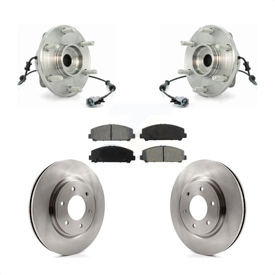 Front Hub Bearing Assembly With Disc Brake Rotors And Semi-Metallic Pads Kit For 2007 INFINITI QX56 From 04 07 KBB-105941
