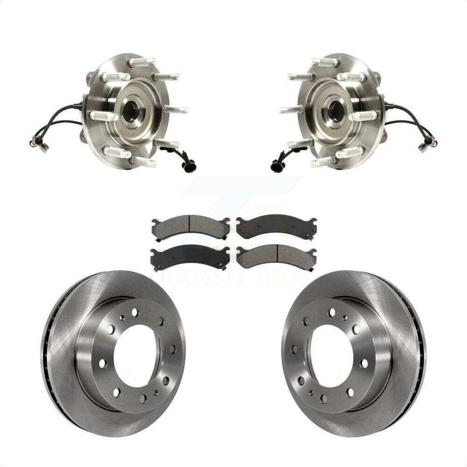 Front Hub Bearing Assembly With Disc Brake Rotors And Semi-Metallic Pads Kit For Chevrolet Silverado 2500 HD GMC Sierra Classic 1500 Suburban Yukon XL Avalanche KBB-105960