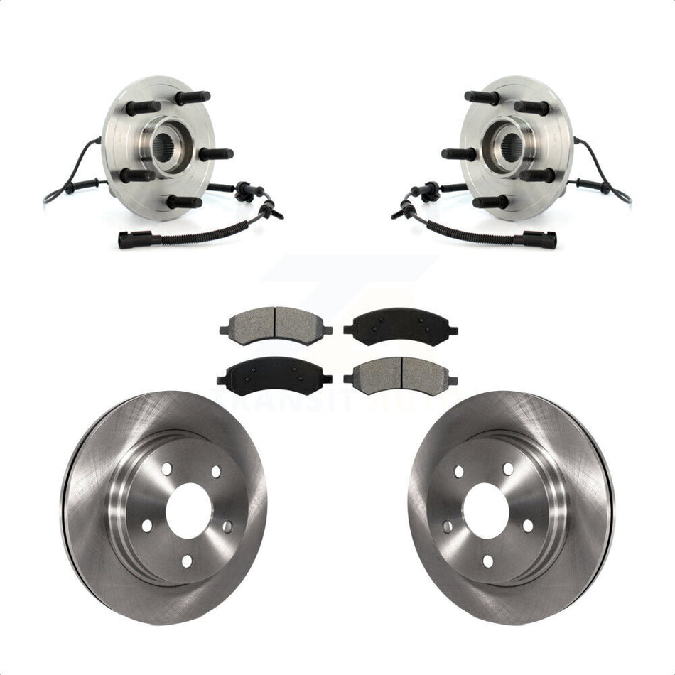 Front Hub Bearing Assembly With Disc Brake Rotors And Semi-Metallic Pads Kit For Dodge Ram 1500 KBB-105984