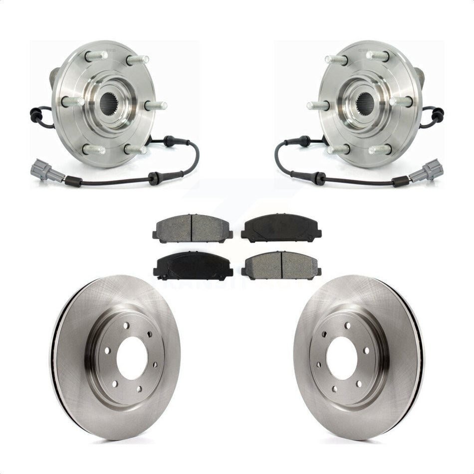 Front Hub Bearing Assembly With Disc Brake Rotors And Semi-Metallic Pads Kit For Nissan Titan Armada Infiniti QX56 INFINITI TITAN KBB-105997