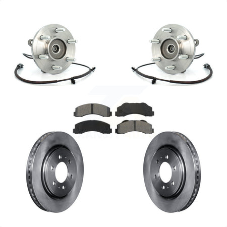 Front Hub Bearing Disc Brake Rotor & Pads Kit For Ford F-150 Expedition Lincoln Navigator KBB-106011