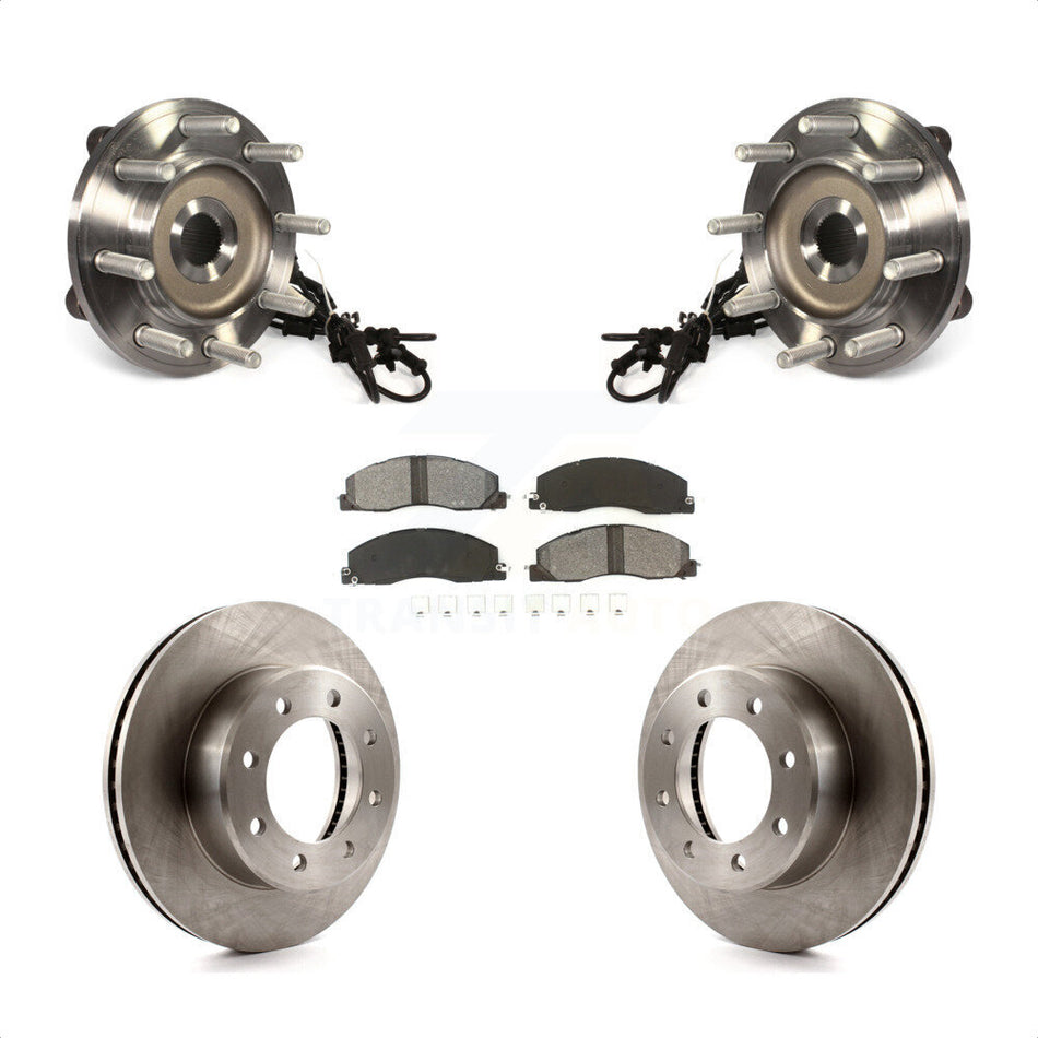 Front Hub Bearing Assembly With Disc Brake Rotors And Semi-Metallic Pads Kit For Ram 2500 3500 KBB-106028