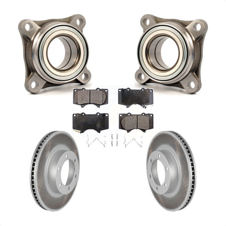 Front Wheel Bearing Coated Disc Brake Rotors And Pads Kit For Toyota 4Runner Lexus GX470 KBB-106089