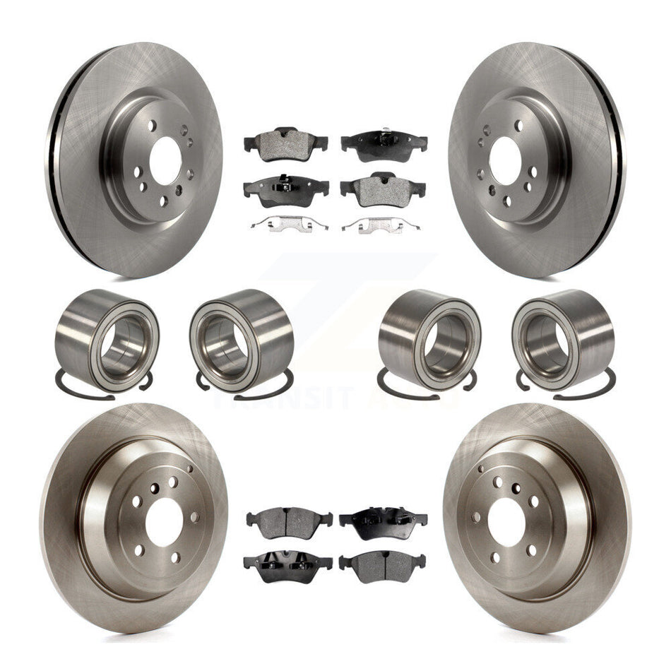 Front Rear Wheel Bearings Disc Brake Rotors And Semi-Metallic Pads Kit (10Pc) For 2010-2011 Mercedes-Benz ML450 KBB-106482