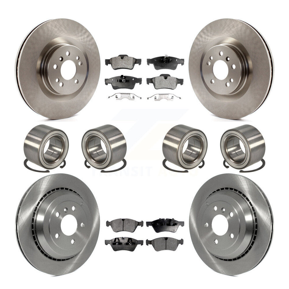 Front Rear Wheel Bearings Disc Brake Rotors And Ceramic Pads Kit (10Pc) For Mercedes-Benz ML350 ML550 KBB-107302