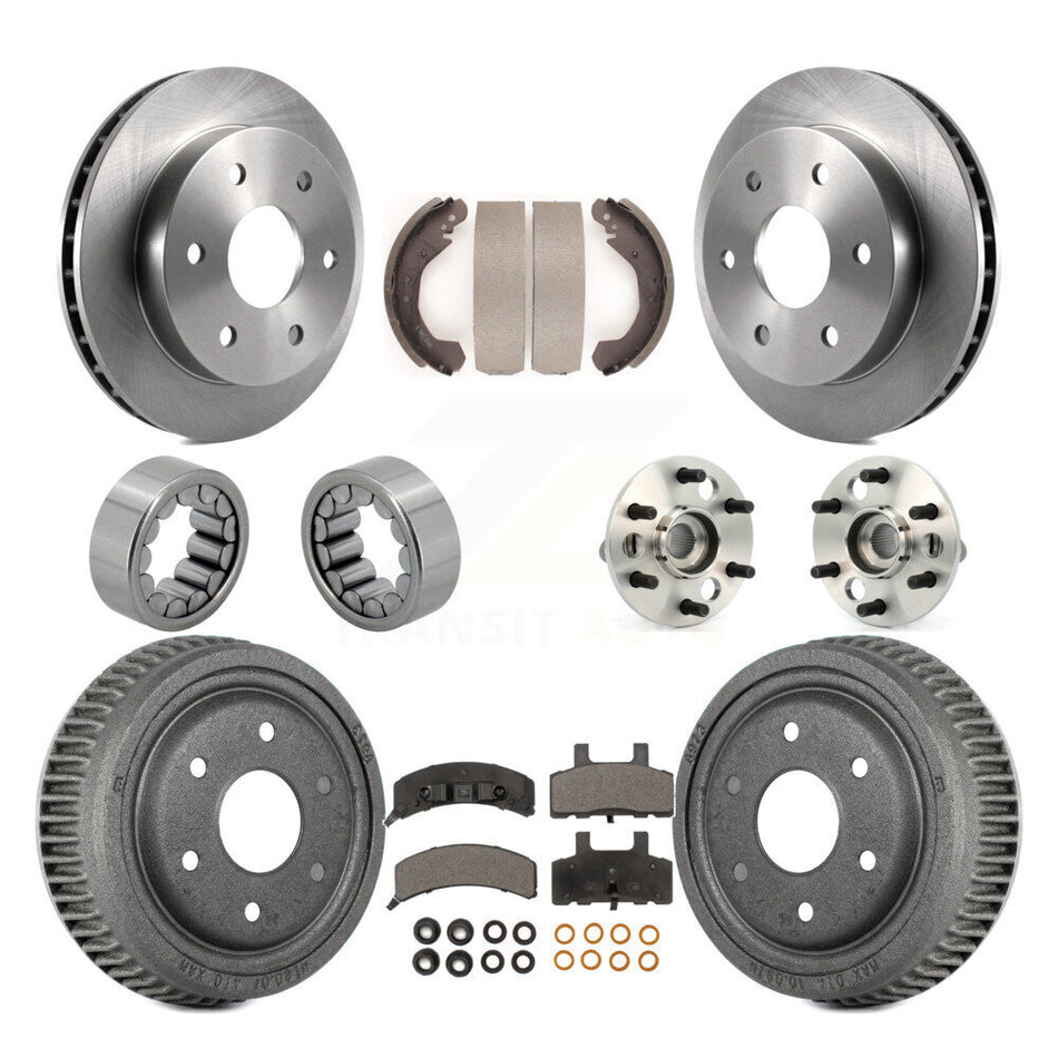Front Rear Hub Bearing Brake Rotor Pad Shoe Kit (10Pc) For 1992-1994 Chevrolet Blazer 4WD KBB-108669