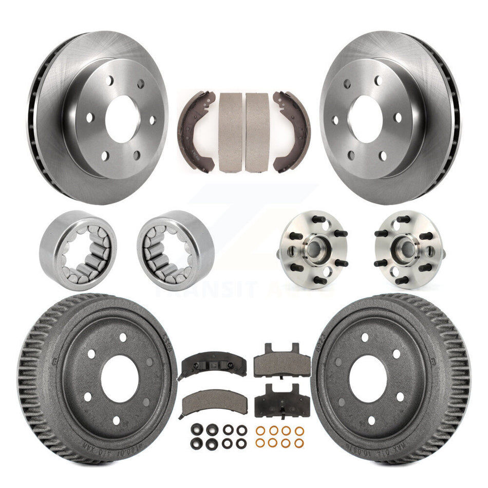 Front Rear Hub Bearing Brake Rotor Pad Shoe Kit (10Pc) For 1992-1994 Chevrolet Blazer 4WD KBB-108713