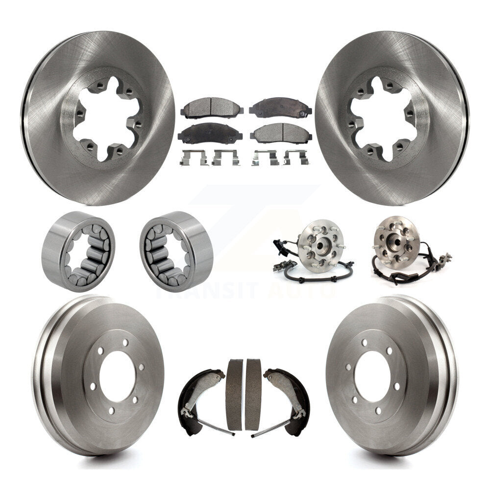 Front Rear Hub Bearing Brake Rotor Pads Shoe Kit (10Pc) For Chevrolet Colorado GMC Canyon KBB-108732