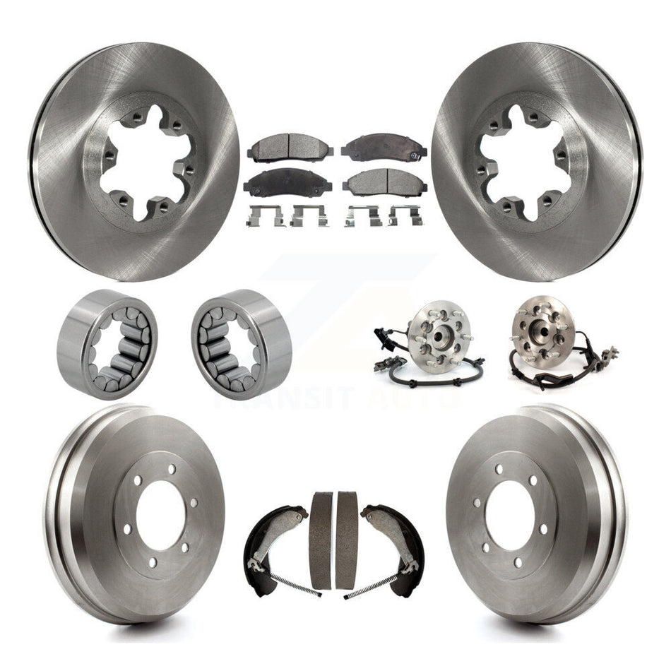 Front Rear Hub Bearing Brake Rotor Pads Shoe Kit (10Pc) For Chevrolet Colorado GMC Canyon KBB-108732