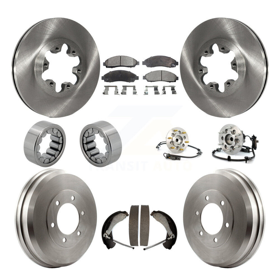 Front Rear Hub Bearing Brake Rotor Pads Shoe Kit (10Pc) For Chevrolet Colorado GMC Canyon KBB-108734