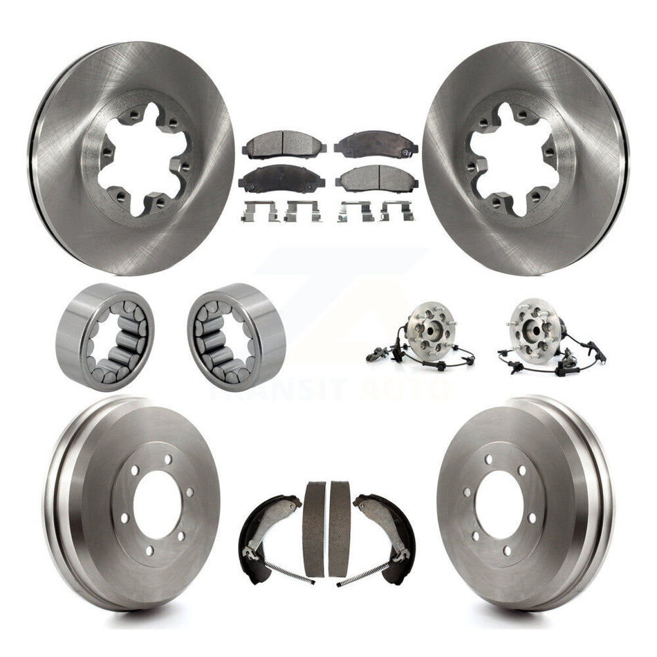 Front Rear Hub Bearing Brake Rotor Pads Shoe Kit (10Pc) For Chevrolet Colorado GMC Canyon KBB-108736