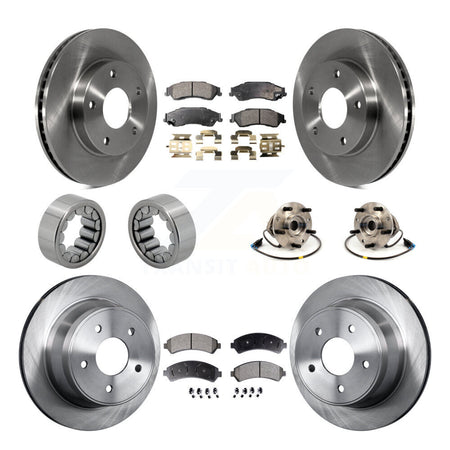 Front Rear Hub Bearing Brake Rotor Pad Shoe Kit (10Pc) For Chevrolet GMC Blazer S10 Jimmy KBB-109171