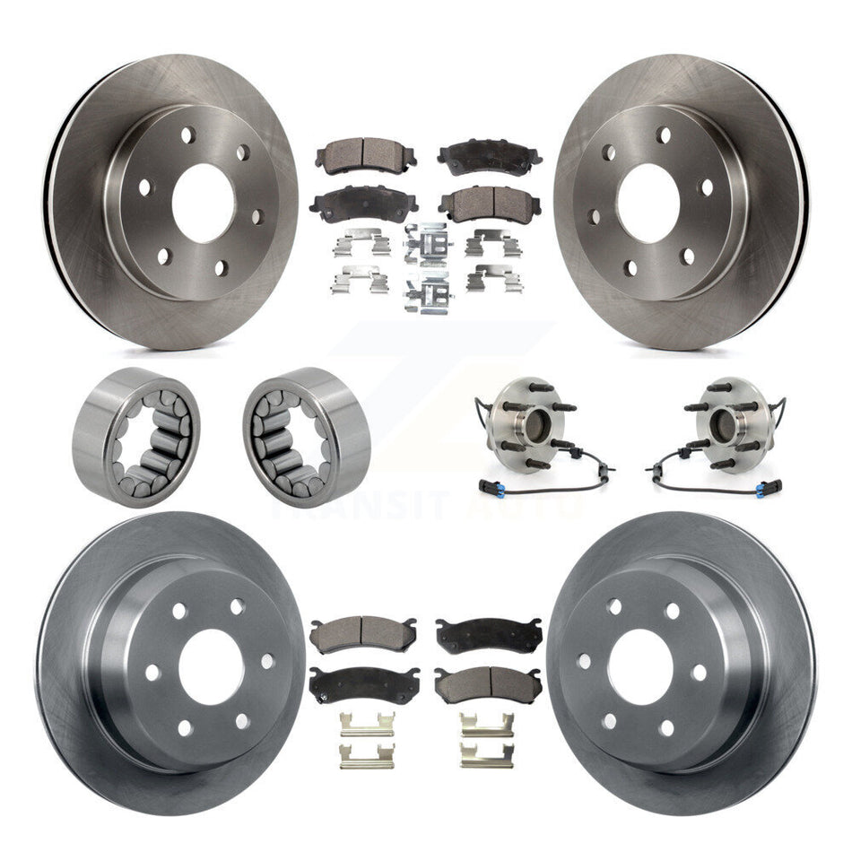 Front Rear Hub Bearing Brake Rotor Pad Shoe Kit (10Pc) For Chevrolet Astro GMC Safari RWD KBB-109185