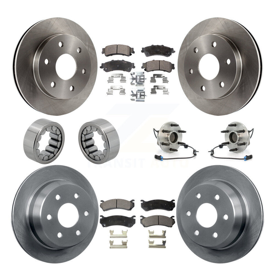 Front Rear Hub Bearing Brake Rotor Pad Shoe Kit (10Pc) For Chevrolet Astro GMC Safari RWD KBB-109185