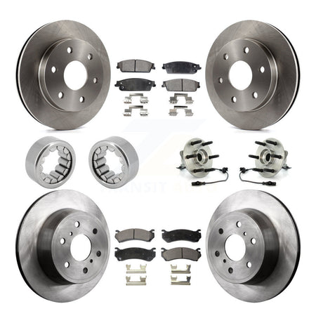 Front Rear Hub Bearing Disc Brake Rotor Pads Shoe Kit (10Pc) For Chevrolet Silverado 1500 KBB-109315