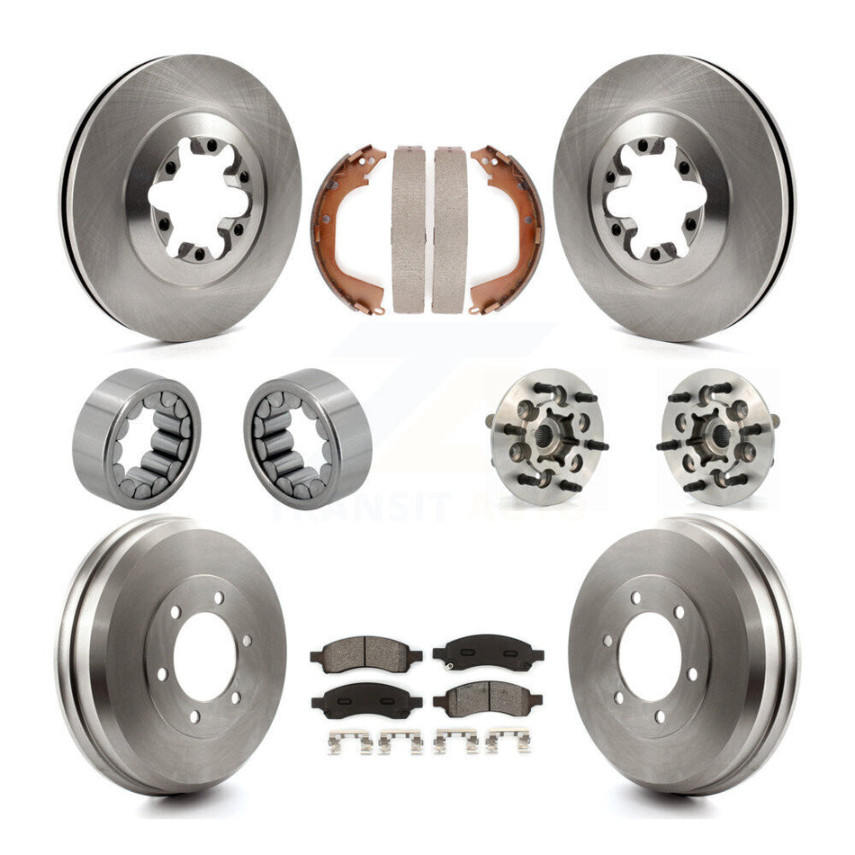 Front Rear Hub Bearing Brake Rotor Pads Shoe Kit (10Pc) For Chevrolet Colorado GMC Canyon KBB-109377