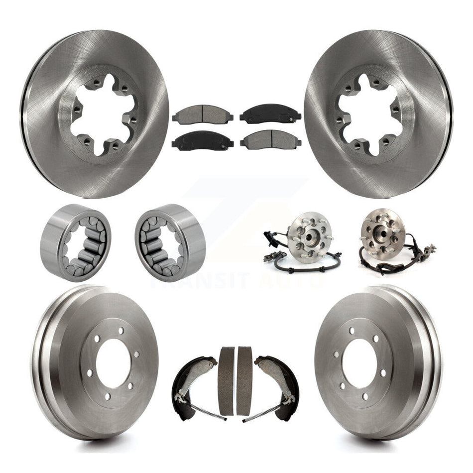 Front Rear Hub Bearing Brake Rotor Pads Shoe Kit (10Pc) For Chevrolet Colorado GMC Canyon KBB-109435