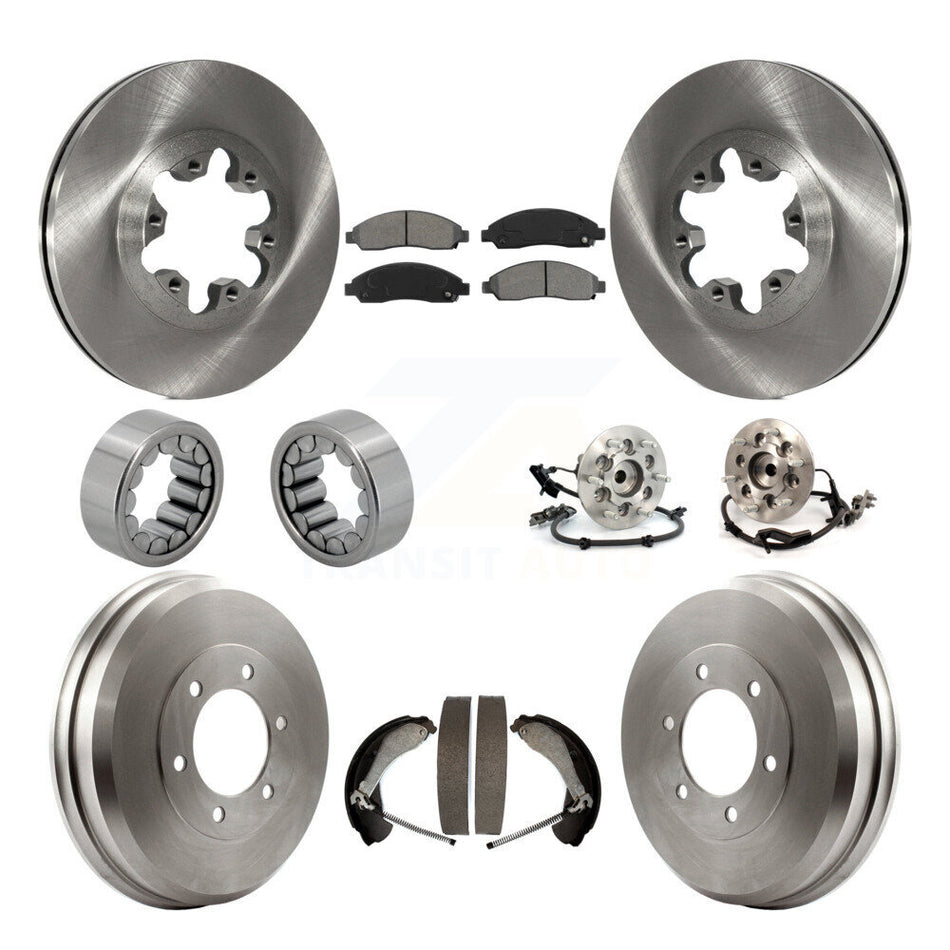 Front Rear Hub Bearing Brake Rotor Pads Shoe Kit (10Pc) For Chevrolet Colorado GMC Canyon KBB-109435