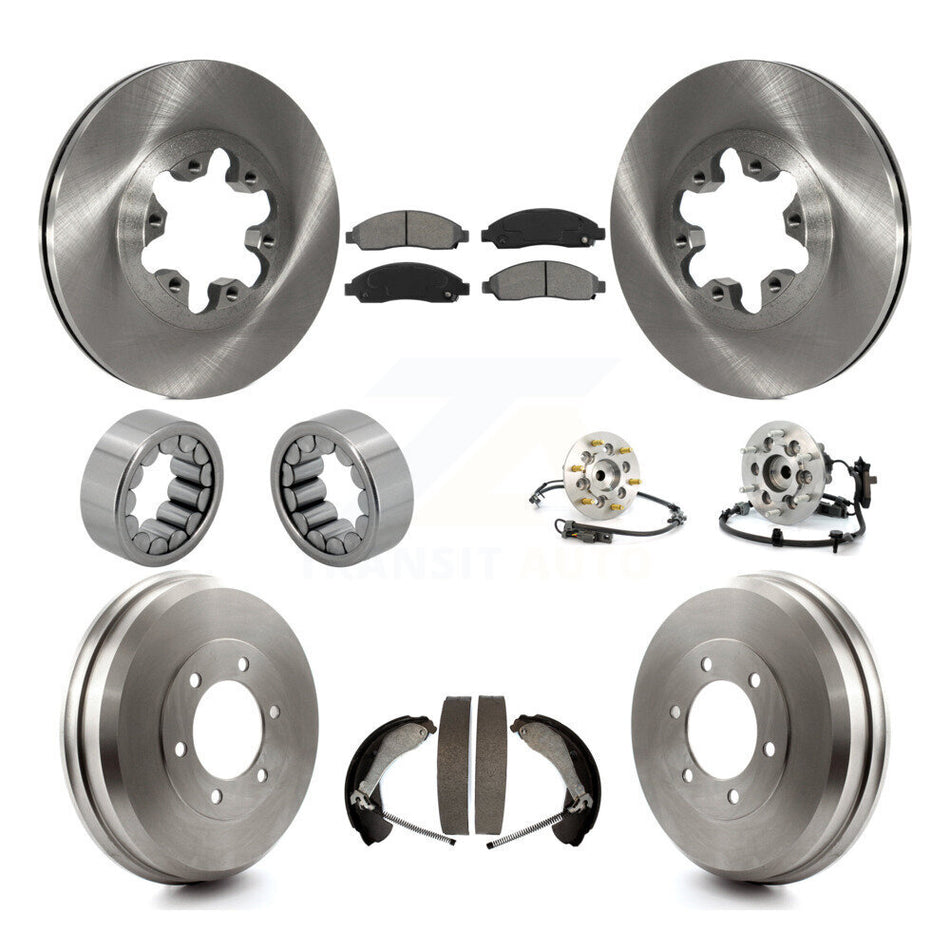 Front Rear Hub Bearing Brake Rotor Pads Shoe Kit (10Pc) For Chevrolet Colorado GMC Canyon KBB-109437