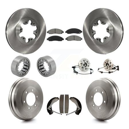 Front Rear Hub Bearing Brake Rotor Pads Shoe Kit (10Pc) For Chevrolet Colorado GMC Canyon KBB-109443