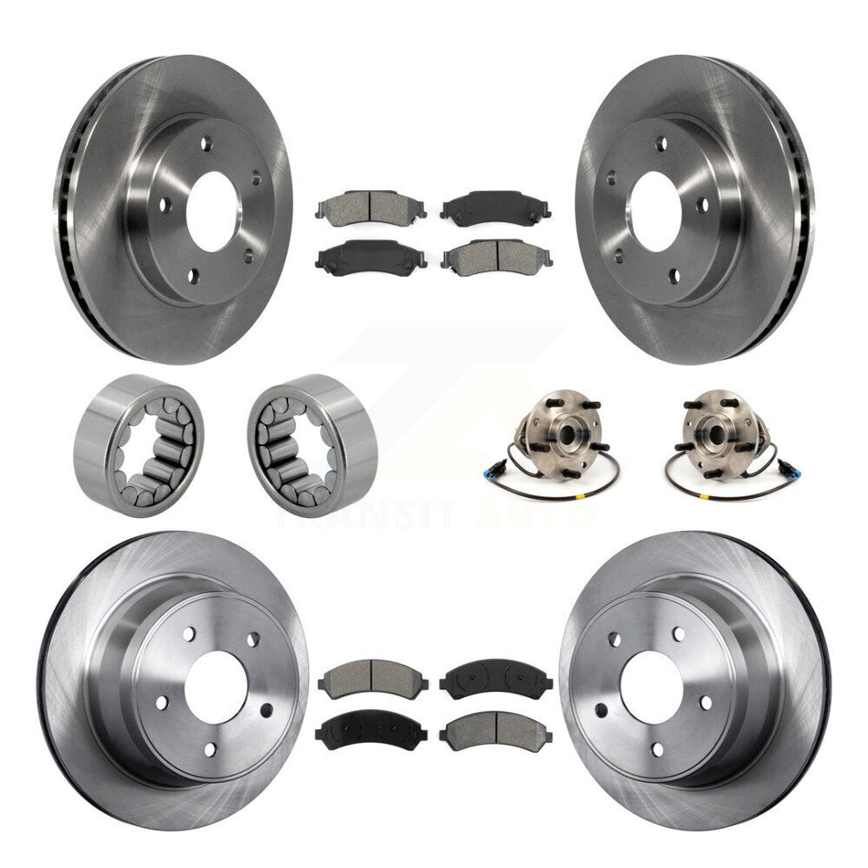 Front Rear Hub Bearing Brake Rotor Pad Shoe Kit (10Pc) For Chevrolet GMC Blazer S10 Jimmy KBB-109883