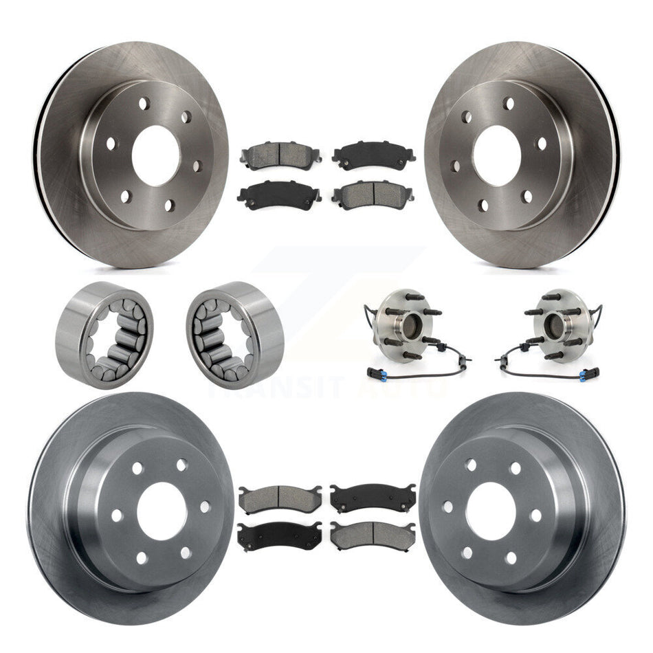 Front Rear Hub Bearing Brake Rotor Pad Shoe Kit (10Pc) For Chevrolet Astro GMC Safari RWD KBB-109897