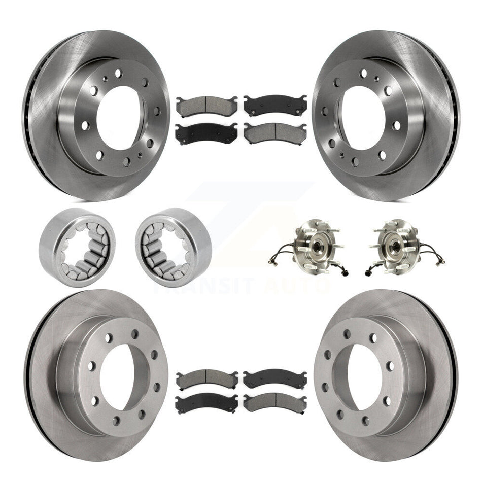 Front Rear Hub Bearing Brake Rotor Pad Shoe Kit (10Pc) For Chevrolet Silverado 2500 HD XL KBB-110032