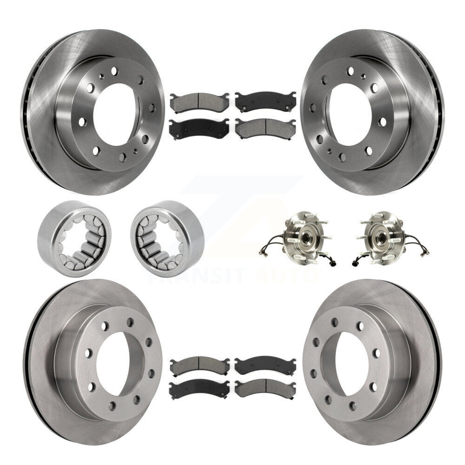 Front Rear Hub Bearing Brake Rotor Pad Shoe Kit (10Pc) For Chevrolet Silverado 2500 HD XL KBB-110032