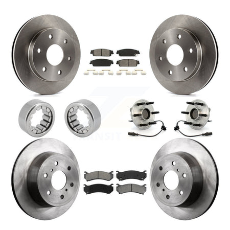 Front Rear Hub Bearing Disc Brake Rotor Pads Shoe Kit (10Pc) For Chevrolet Silverado 1500 KBB-110039