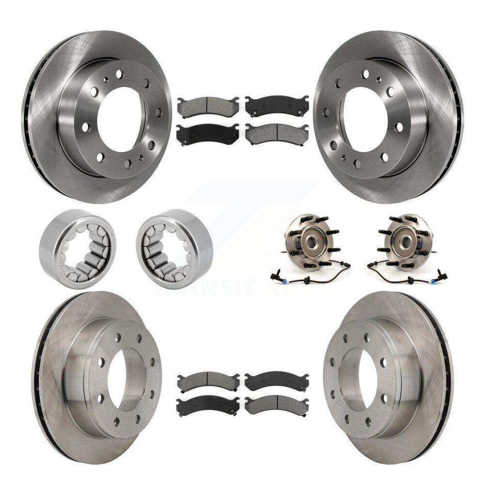 Front Rear Hub Bearing Brake Rotor & Pad Shoe Kit (10Pc) For Hummer H2 Chevrolet Suburban KBB-110042