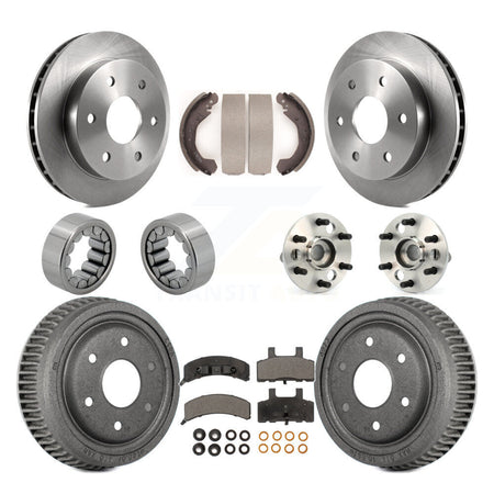 Front Rear Hub Bearing Brake Rotor Pad Shoe Kit (10Pc) For 1992-1994 Chevrolet Blazer 4WD KBB-110083
