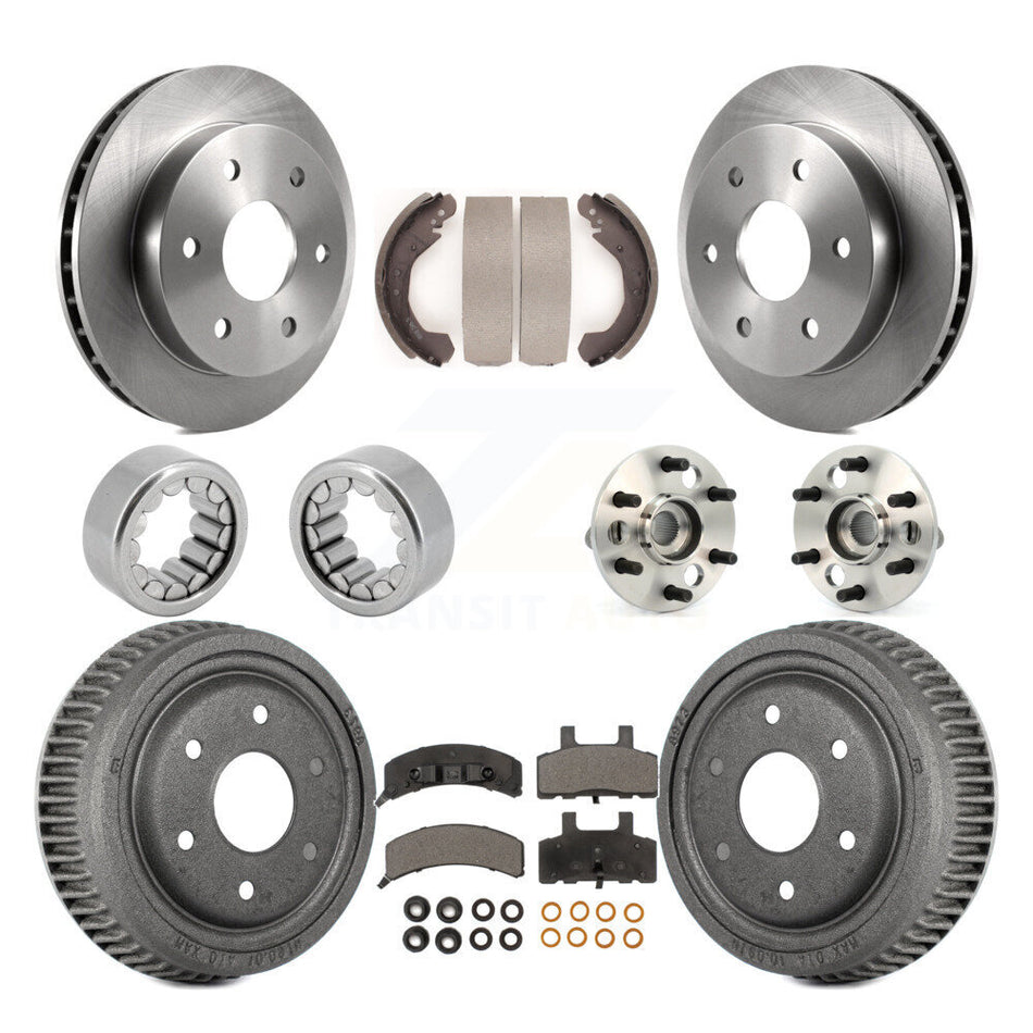 Front Rear Hub Bearing Brake Rotor Pad Shoe Kit (10Pc) For 1992-1994 Chevrolet Blazer 4WD KBB-110127