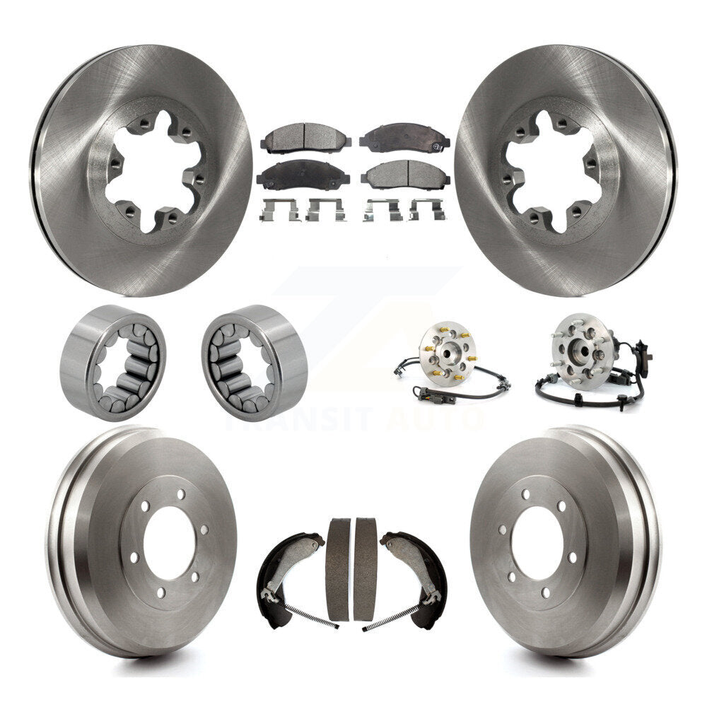 Front Rear Hub Bearing Brake Rotor Pads Shoe Kit (10Pc) For Chevrolet Colorado GMC Canyon KBB-110148