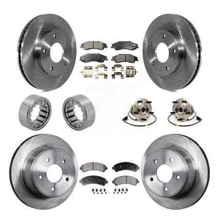 Front Rear Hub Bearing Brake Rotor Pad Shoe Kit (10Pc) For Chevrolet GMC Blazer S10 Jimmy KBB-110558