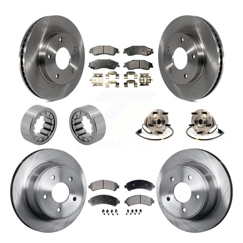 Front Rear Hub Bearing Brake Rotor Pad Shoe Kit (10Pc) For Chevrolet GMC Blazer S10 Jimmy KBB-110558