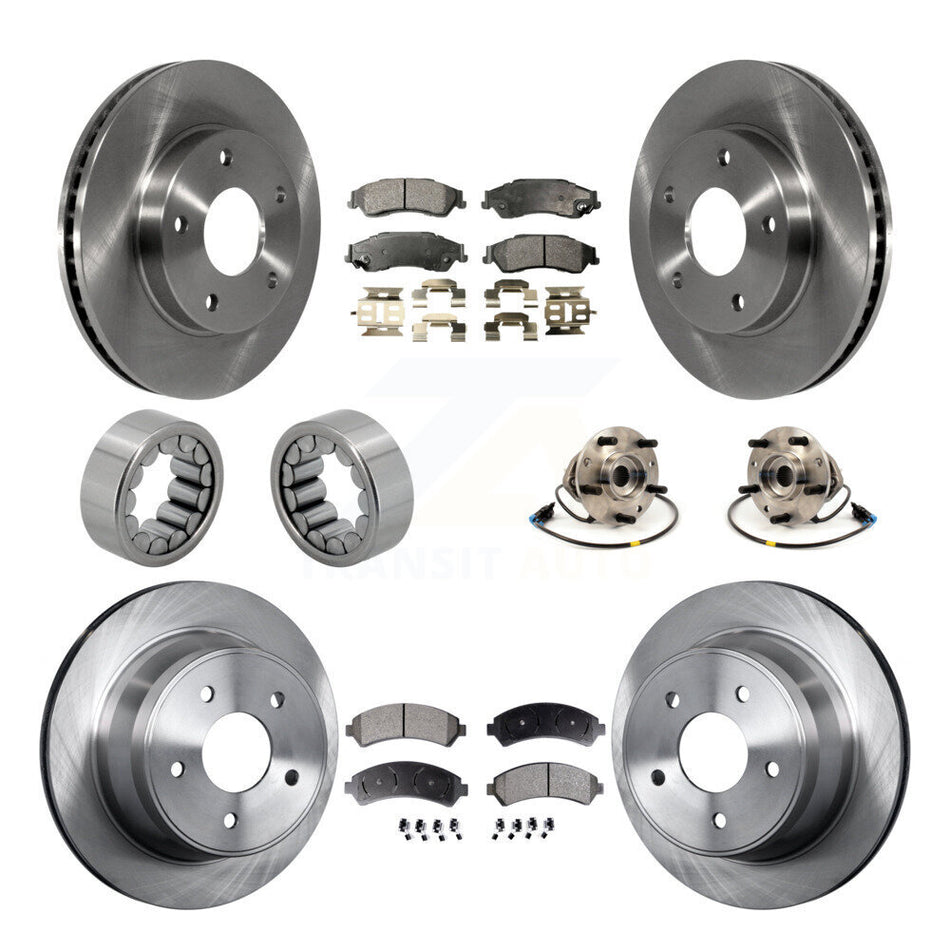 Front Rear Hub Bearing Brake Rotor Pad Shoe Kit (10Pc) For Chevrolet GMC Blazer S10 Jimmy KBB-110558