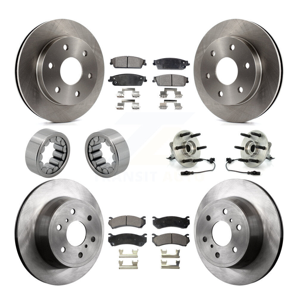 Front Rear Hub Bearing Disc Brake Rotor Pads Shoe Kit (10Pc) For Chevrolet Silverado 1500 KBB-110581