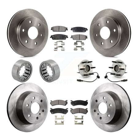Front Rear Hub Bearing Disc Brake Rotor Pads Shoe Kit (10Pc) For Chevrolet Silverado 1500 KBB-110586
