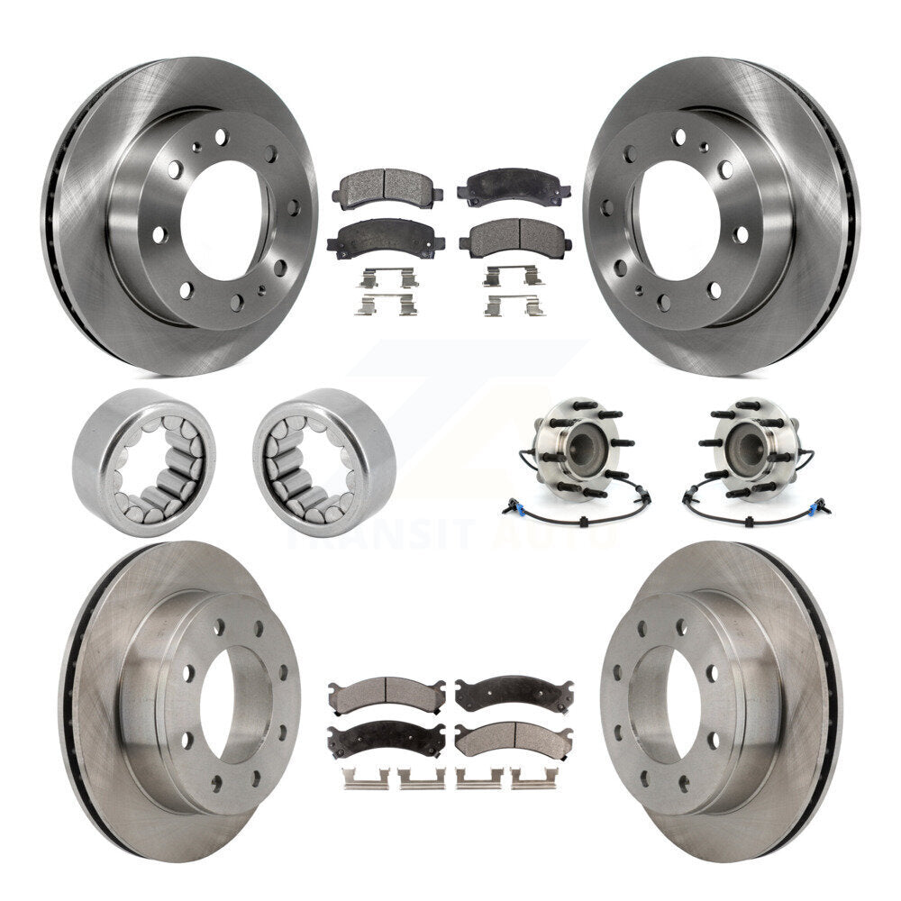 Front Rear Hub Bearing Disc Brake Rotor Pad Shoe Kit (10Pc) For GMC Savana 2500 Chevrolet KBB-110693